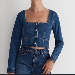 Madewell Blue Denim Top